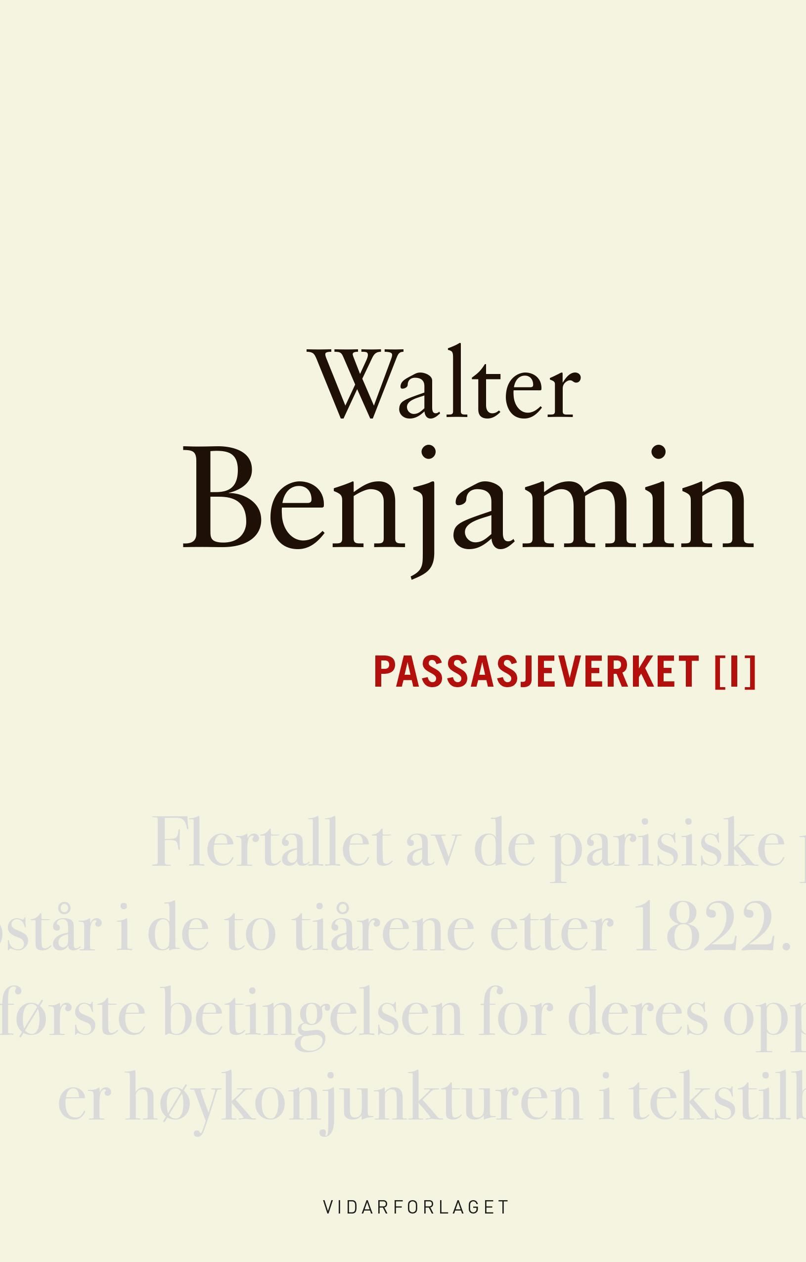 Passagenwerk. I