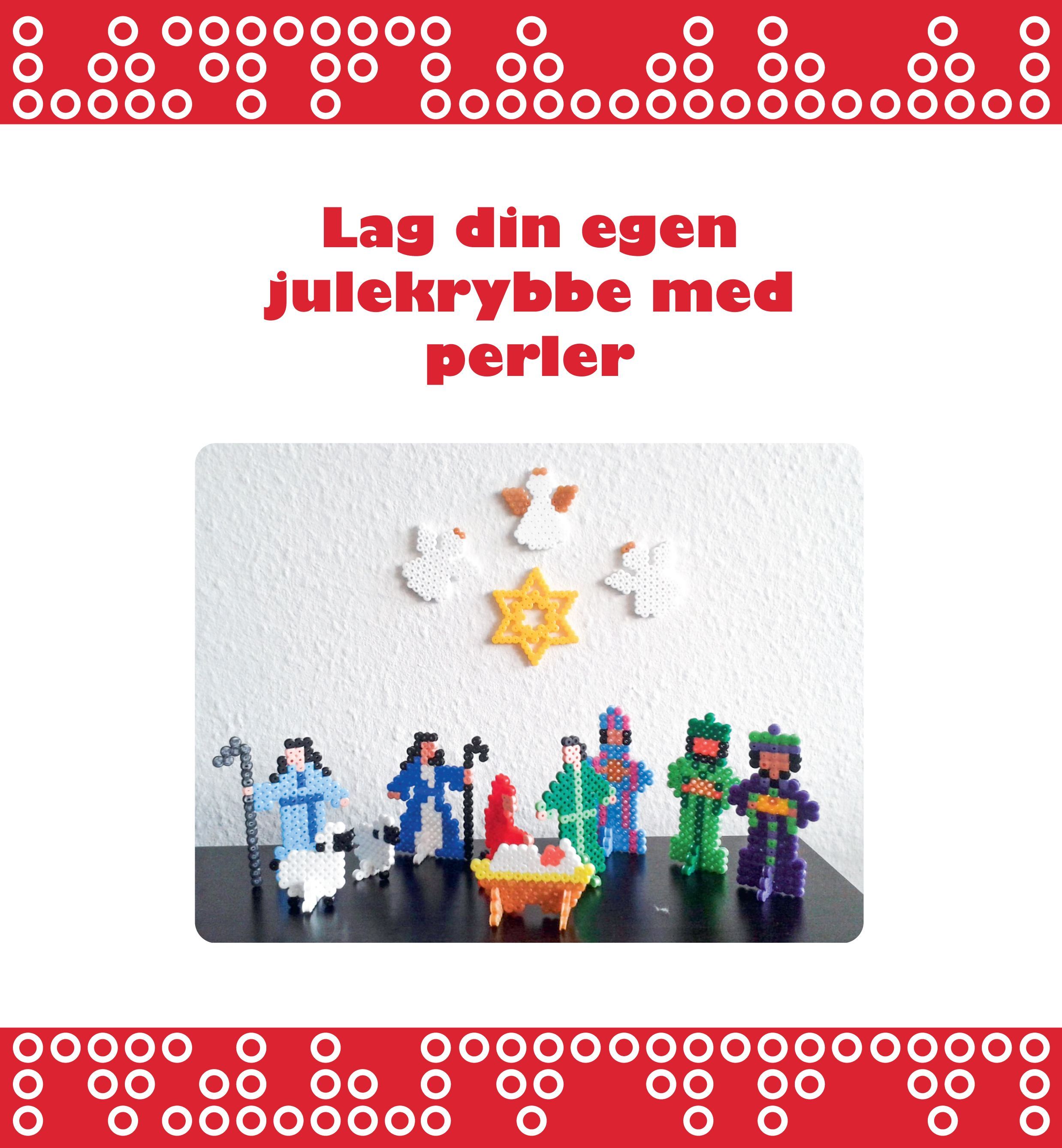 Julekrybbe med perler