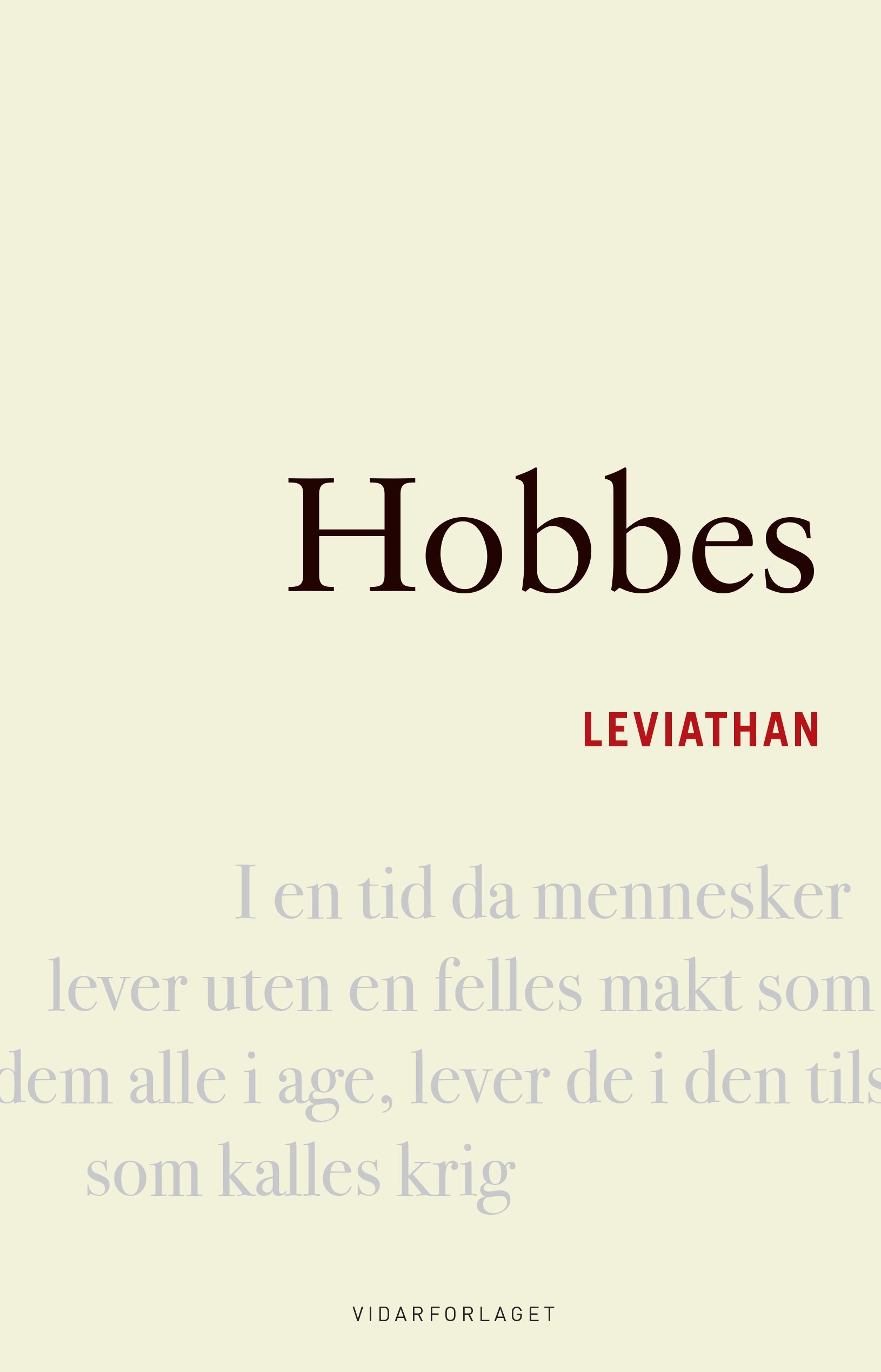 Leviathan, or The matter, forme and power of a common wealth ecclesiasticall and civil. Del 1 og 2
