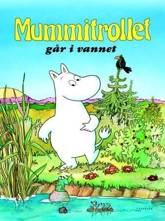 Forsidebilde av boka Mummitrollet går i vannet
