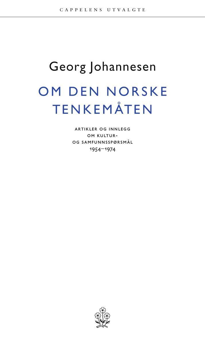 Om den norske tenkemåten