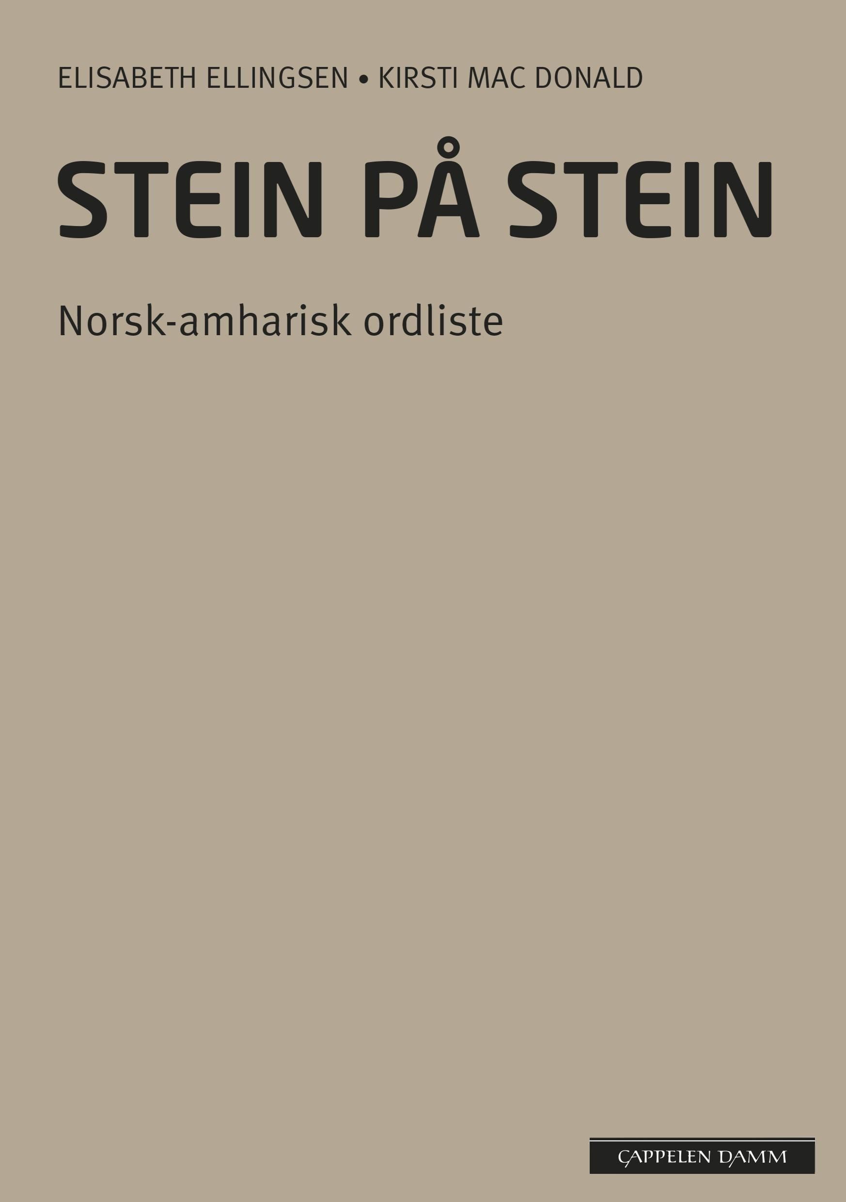 Stein på stein. Norsk-amharisk ordliste