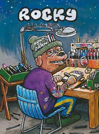 Rocky born to draw