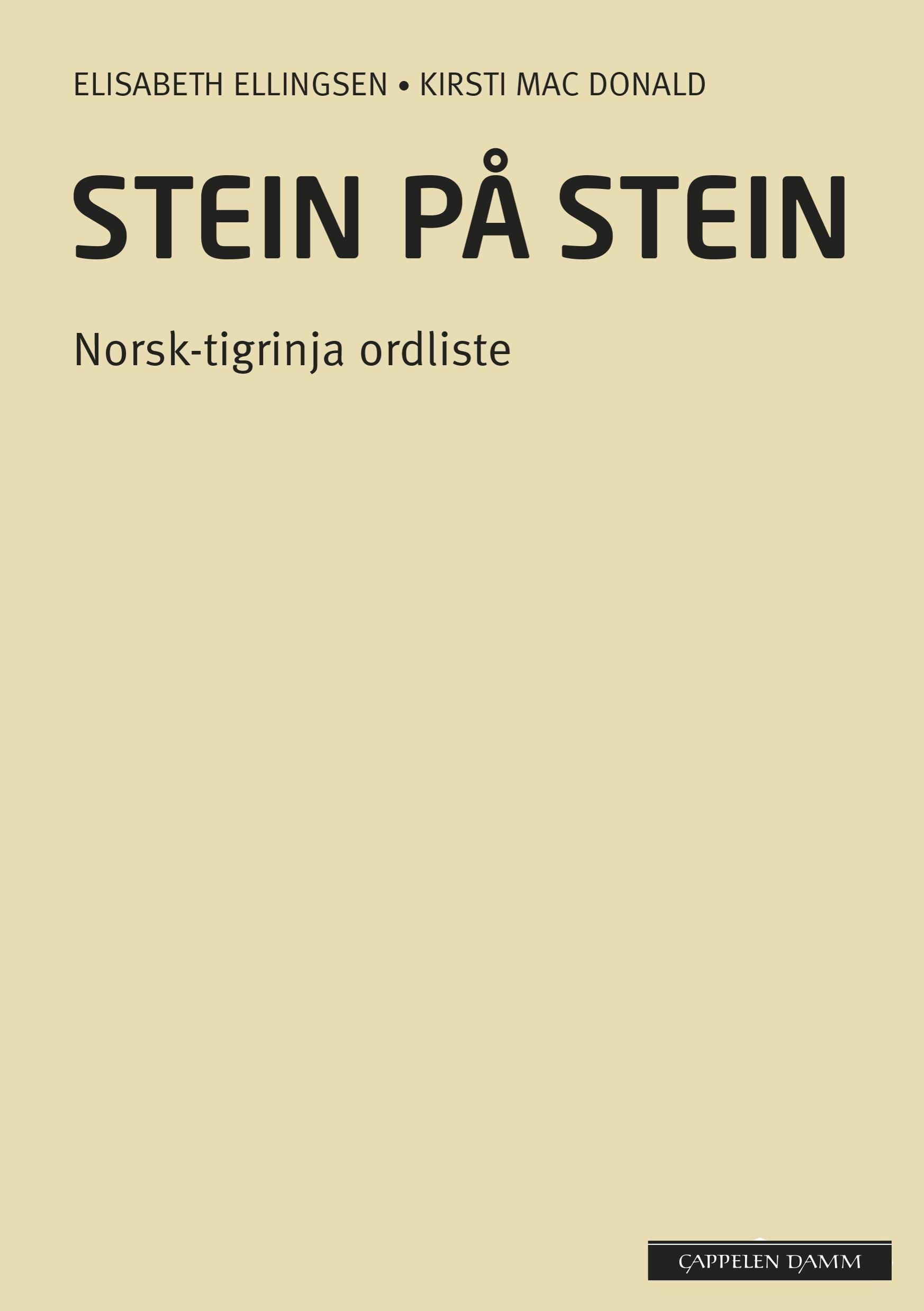 Stein på stein. Norsk-tigrinja ordliste