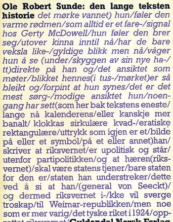 Den lange teksten historie