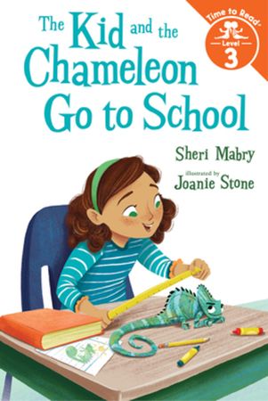 The kid and the chameleon go to school